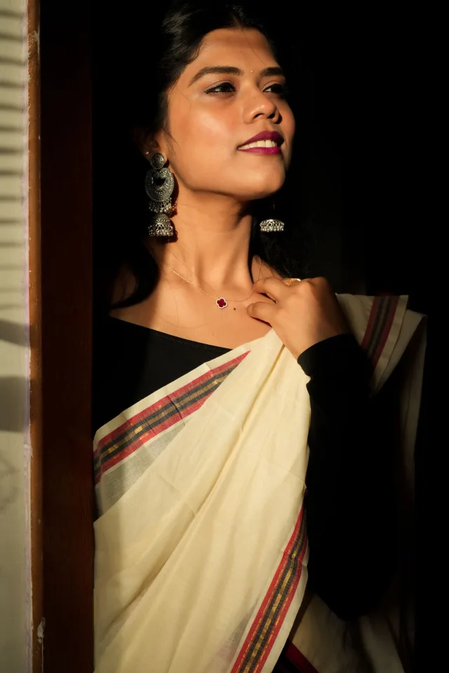 Noor jhumkas, a black slip dress and the last table on the terrace.