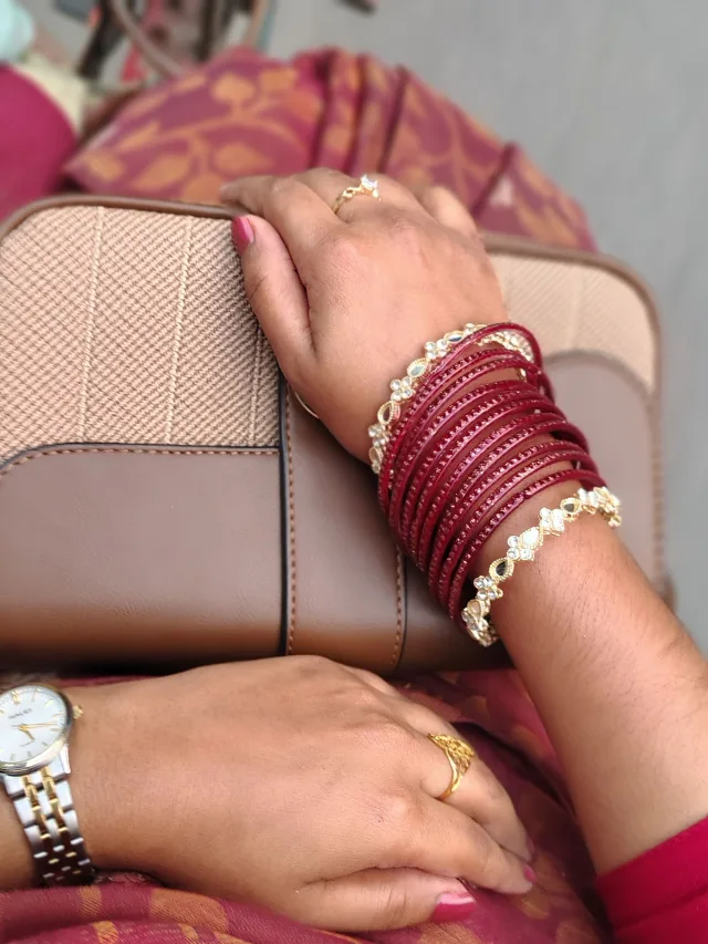 Ruhi Pearl Cuff — worn